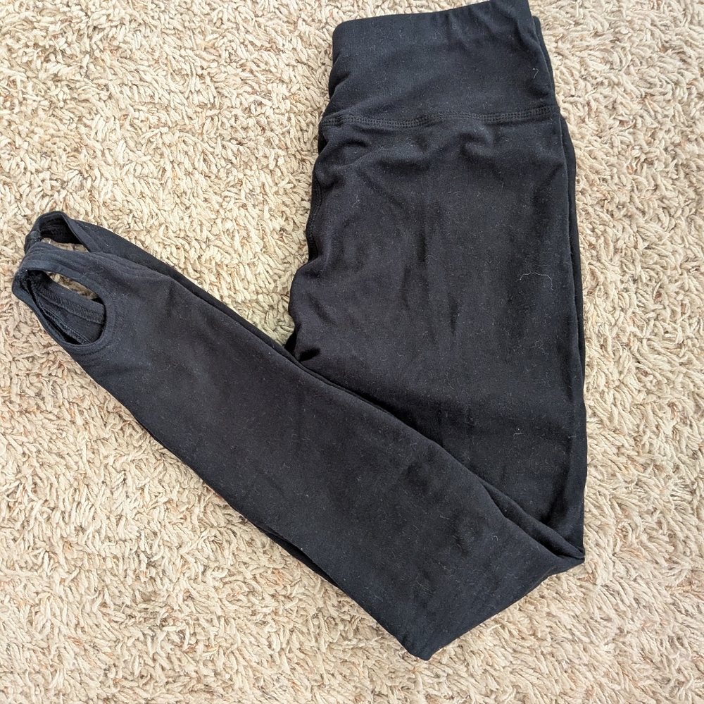 Pact Black Stirrup Leggings